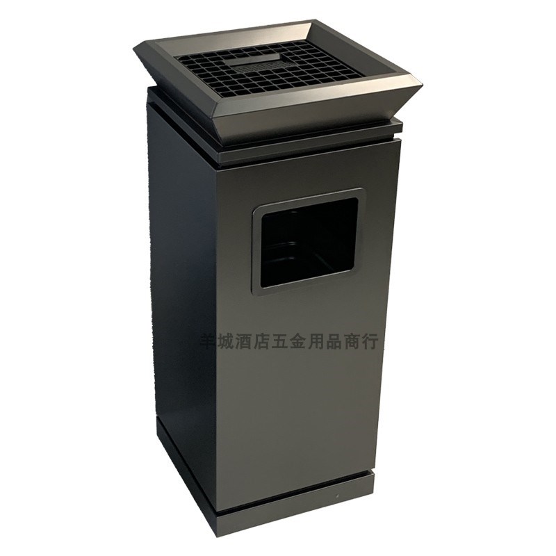 不锈钢垃圾桶酒店大堂立式带烟灰缸台球L厅娱乐办公场所写字楼