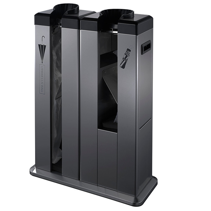 南方J-23E双头不锈钢自动雨伞机酒店门口伞袋伞套机带轮子套伞袋