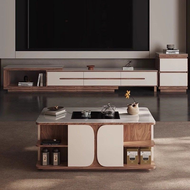 自动升降实木茶几家用客厅泡茶一体智能语音岩板功夫茶台,住宅家具,茶几,淘宝优惠券,粉丝福利购,淘宝优惠卷