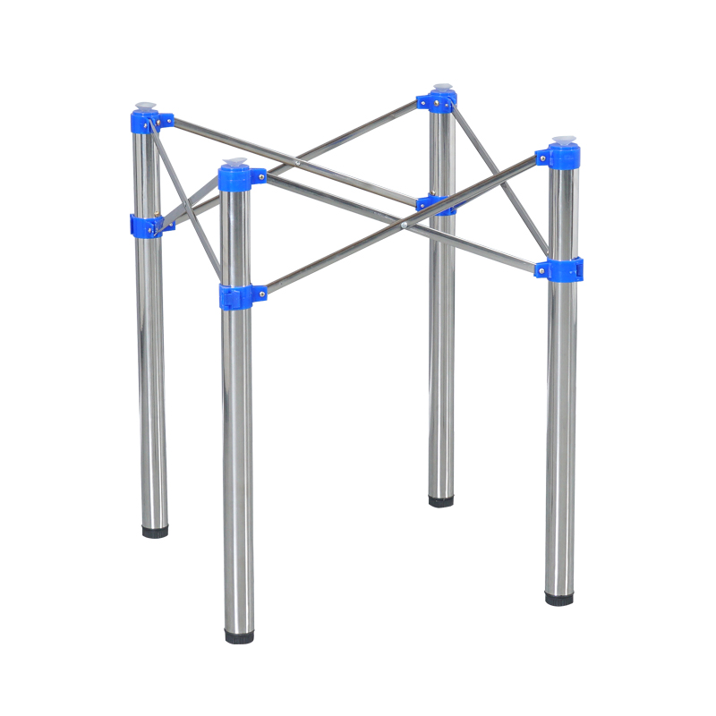 桌架子桌腿支架折叠桌架不锈钢餐台脚加厚桌子腿圆桌腿伸缩桌脚架