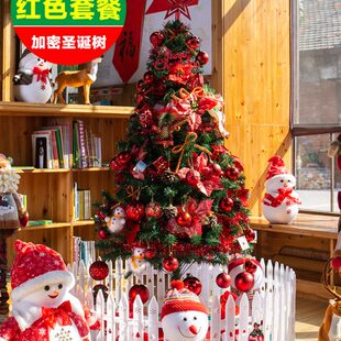 饰品1.5米1.8米圣诞树套餐套装 圣诞节装 豪华加密大型带灯家用摆件