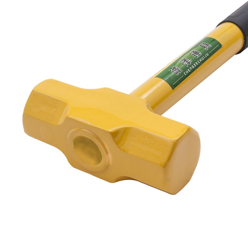 八角锤 石工锤大铁锤铁榔头钢管柄方头锤一体大锤坚固不掉