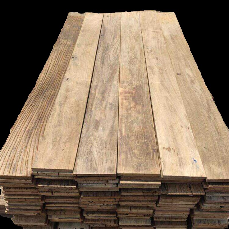 老榆木风化板民宿装饰护墙板实木楼梯踏步板复古旧门板吧台板定制