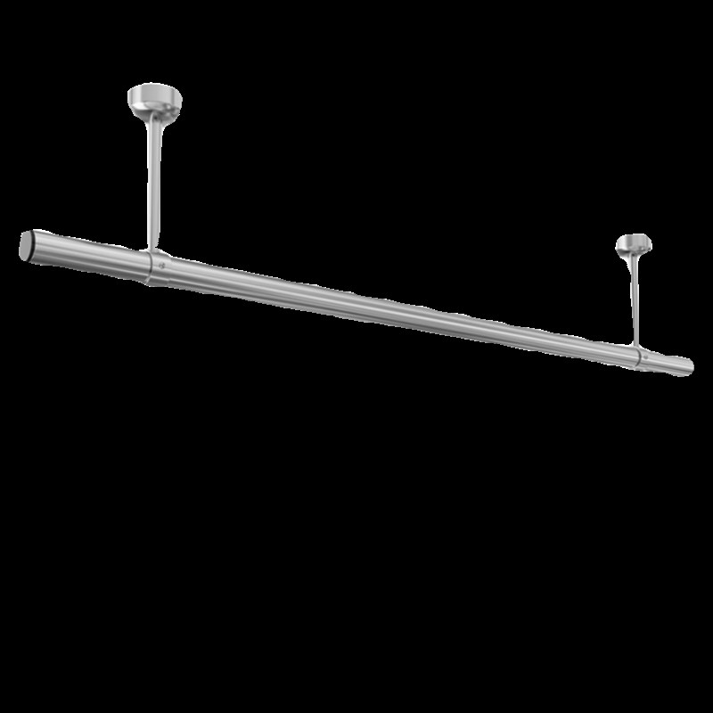 2管加粗不锈钢固定式晾衣杆阳台顶装衣架单 杆凉衣杆式0晾衣架