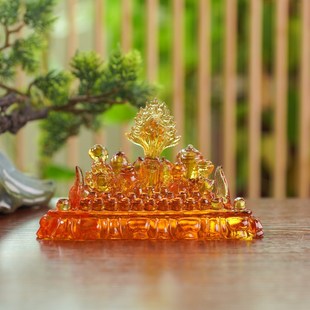 古法琉璃百宝座桌面装饰密宗法器摩尼宝百宝总集家用供奉用品