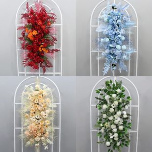 成品花艺花条套系绢花背景长挂花路引花盆花排花婚礼堂道具 新款
