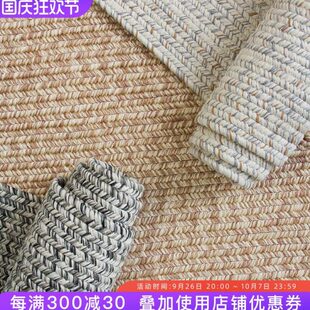 地毯客厅茶几手工编织家用卧室床边毯户外阳台地毯北欧风方形地垫