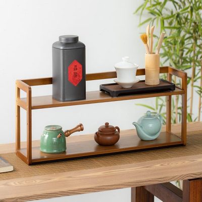 茶架子置物架桌面茶杯架博古架小型紫砂茶壶架子茶叶罐茶具收纳架