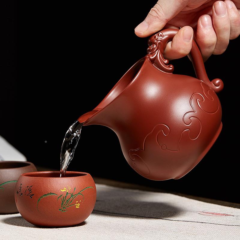 茶宜兴原矿紫ZIS砂公道杯具夫茶配件茶海功陶瓷分器高档公杯茶漏