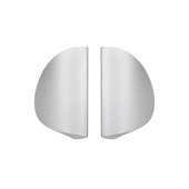 圆形钢化无框铝合金框推拉大门木门把手对装 明装