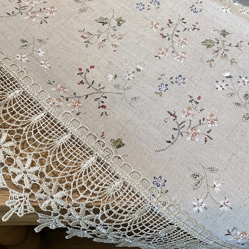 民宿风麻本色小草米色乡村自然桌布餐桌布棉麻亚麻茶几台布,居家布艺,桌布,淘宝优惠券,粉丝福利购,淘宝优惠卷