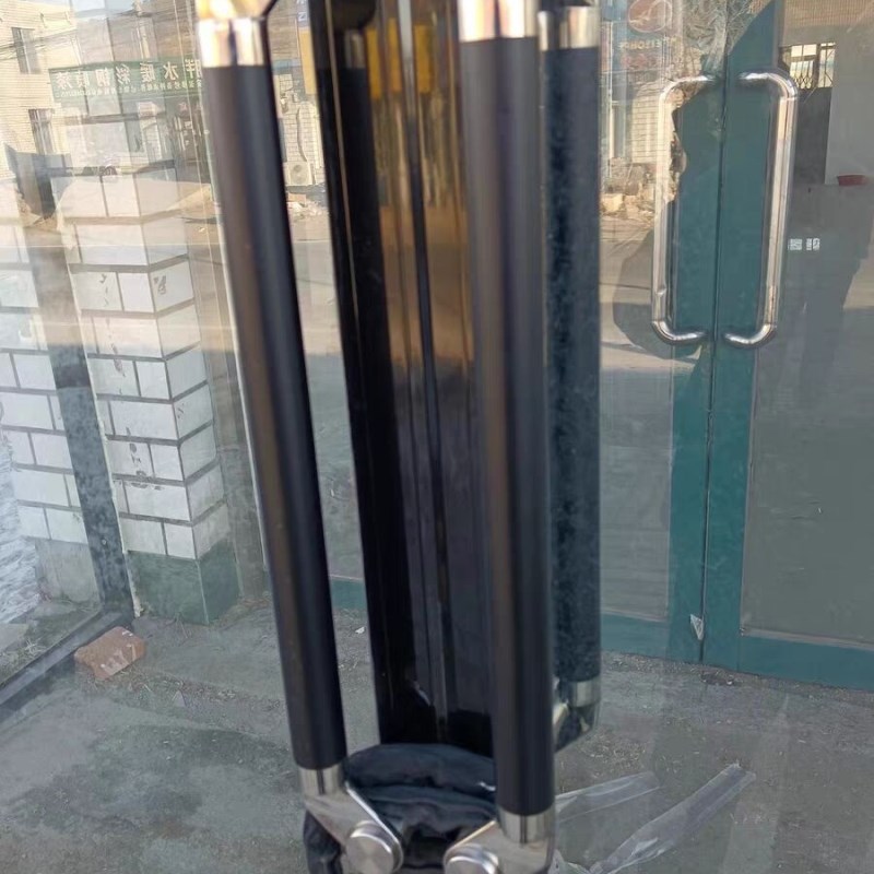 黑色无框玻璃门拉手明装 肯德基有框大门把手木门铝合金拉手