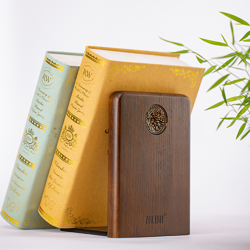 书靠办公室软装实木创意家居桌面书档整理摆书架隔书立架