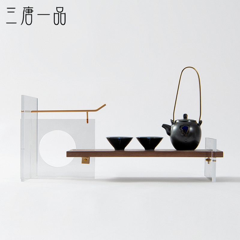 新茶盘茶几书房办公室样板间茶具底座饰品