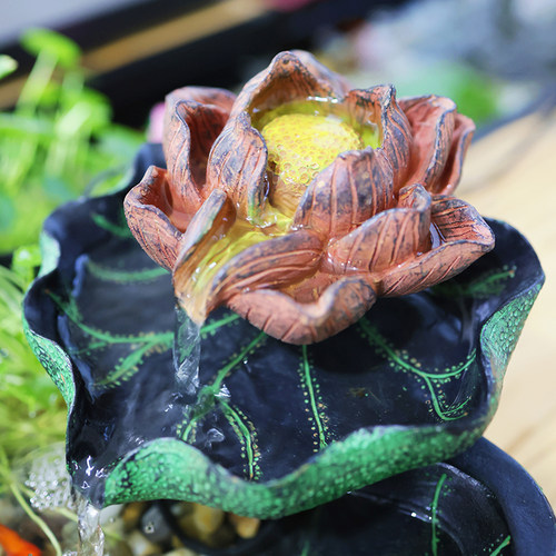 中式院子造景养鱼流水盆水循环鱼缸盆缸流水器景观