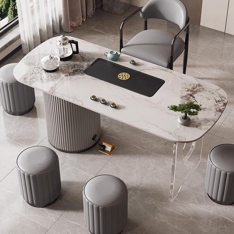 现代阳台家用高端岩板茶台办公室悬浮感设计茶桌椅,住宅家具,家用茶台/茶桌,淘宝优惠券,粉丝福利购,淘宝优惠卷