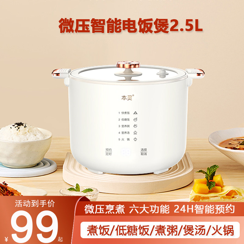 迷你微压 小型智能煮粥汤锅沥饭电饭锅