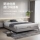 意式 极简无头床骨架床儿童床布艺床实木框架矮床家具