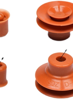 机械手真空吸嘴耐高温硅胶堵孔吸盘红色超强吸力L2