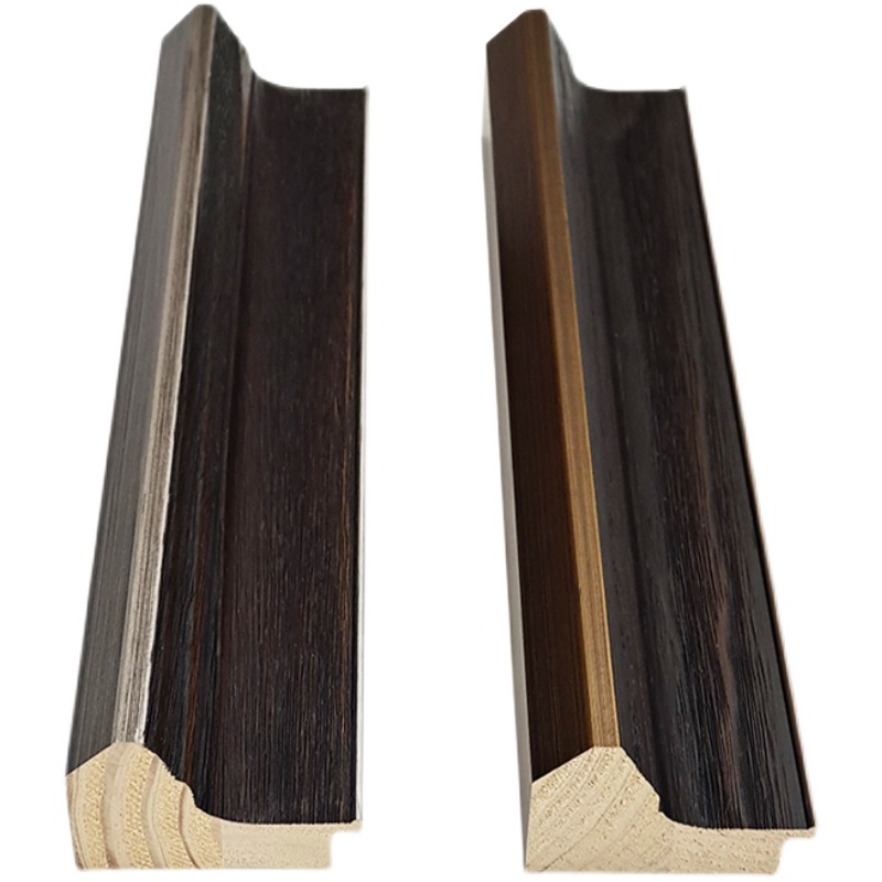 铉源实木相框线条手擦色抓丝7公分宽油画广告镜框压边装饰画框条