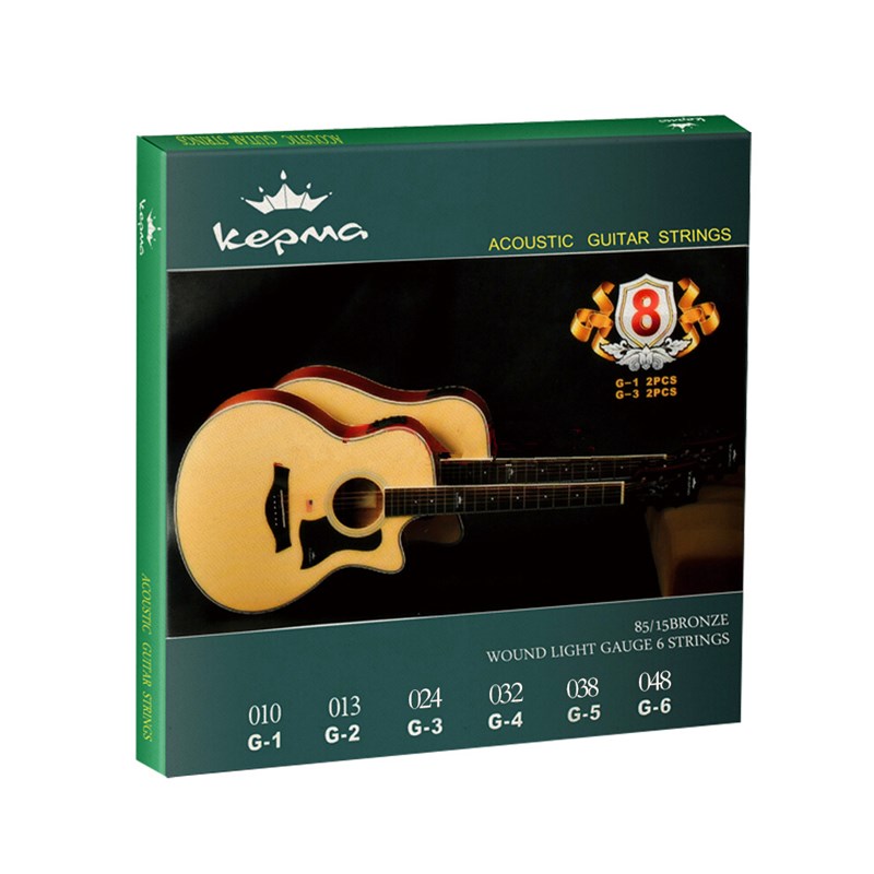 Kepma卡马吉他弦琴弦民谣卡玛吉它弦木吉他 一套8根D1C A1C原装弦
