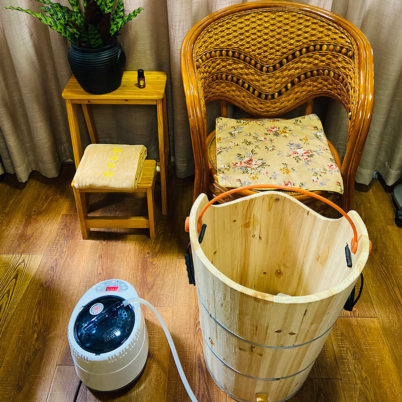 燕姐食养 畲苗荟堂 香杉木桶熏蒸仪油漆养生药熏桶