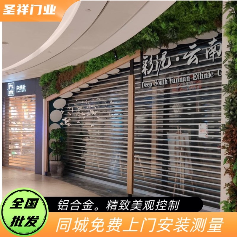 常州定制电动遥控卷帘门PVC快速门抗风门水晶门卷闸门高档车库门