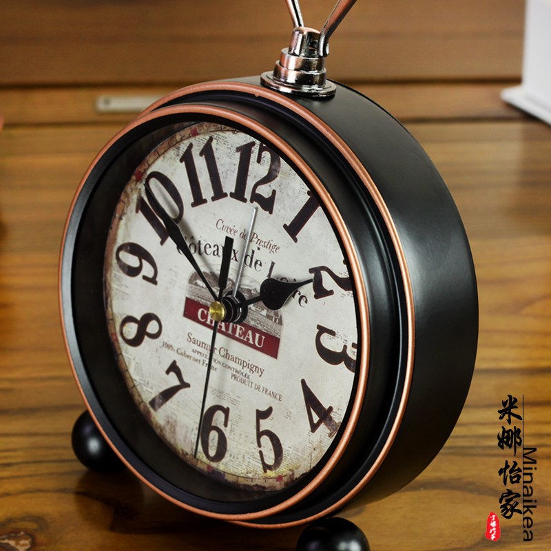 欧式创意仿古闹钟现代客厅台钟装饰大号钟表简约时尚座钟个性时钟