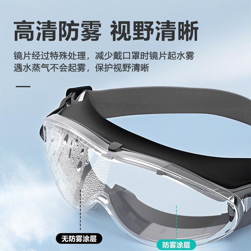 防尘护目镜防灰尘不起雾硅胶防重度粉尘眼镜劳保防飞溅全脸防护眼