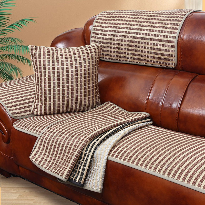 夏季冰丝沙发垫皮沙发防滑坐垫老式一二三凉席凉垫沙发罩巾,居家布艺,沙发垫,淘宝优惠券,粉丝福利购,淘宝优惠卷