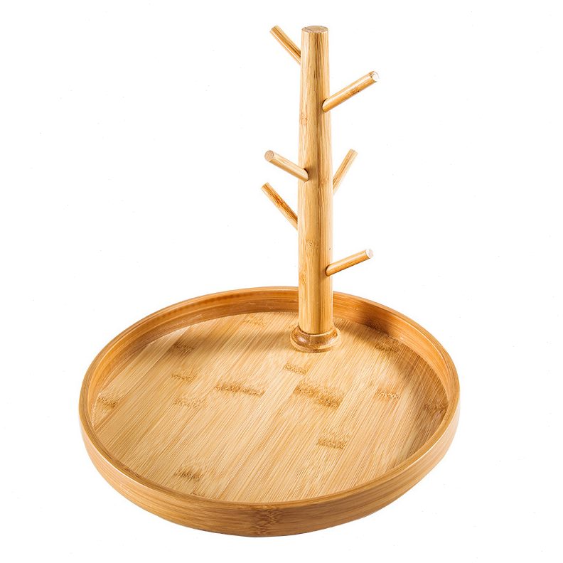 创意家用置物架简约客厅茶几杯架竹制品水杯茶杯沥水收纳整理架子