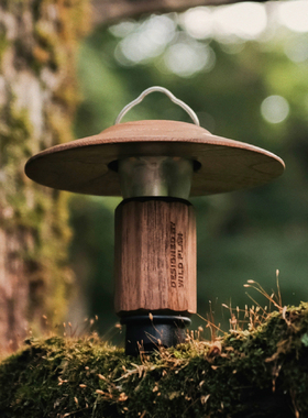 Wild plan实木灯罩goal zero露营蘑菇灯罩灯衣黑胡桃木实木氛围感