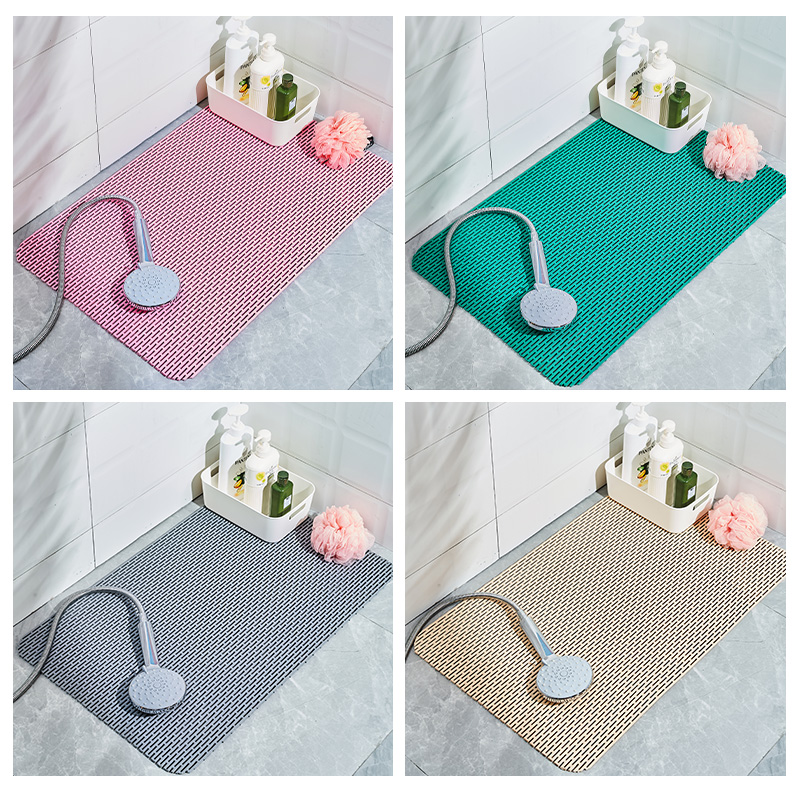 浴室地毯pvc塑料胶疏水隔水防滑脚踏垫洗澡间公厕排污地垫子