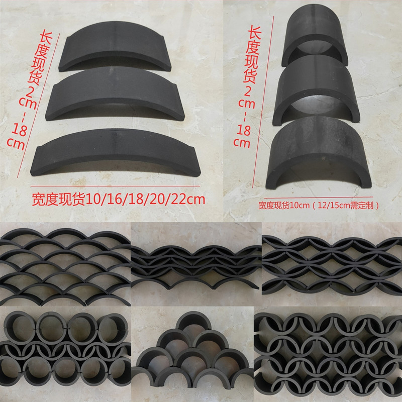 仿古装饰立瓦片铺地立瓦半圆筒瓦小青瓦拼花镂空装饰背景墙瓦片砖