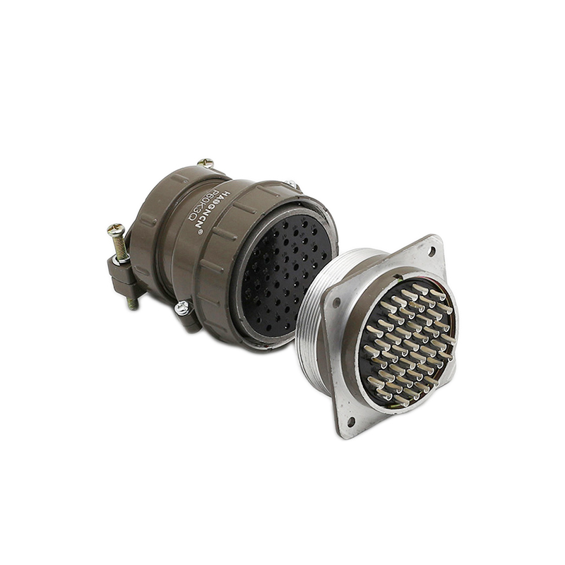 航空插头插座P60-45芯47芯电缆连接器P60KJ P20K11Q开孔60mm插针