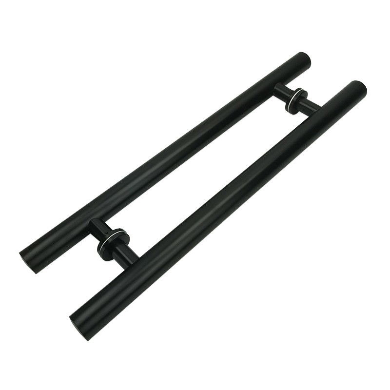 玻璃门拉手圆管拉手黑色把手大门拉手木门推拉门不锈钢拉手现代