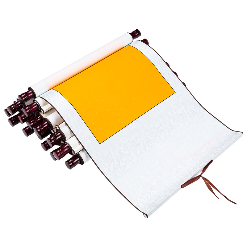 大山皮纸全绫布高温加厚装裱空白画卷轴毛笔书法写意国画作品专用