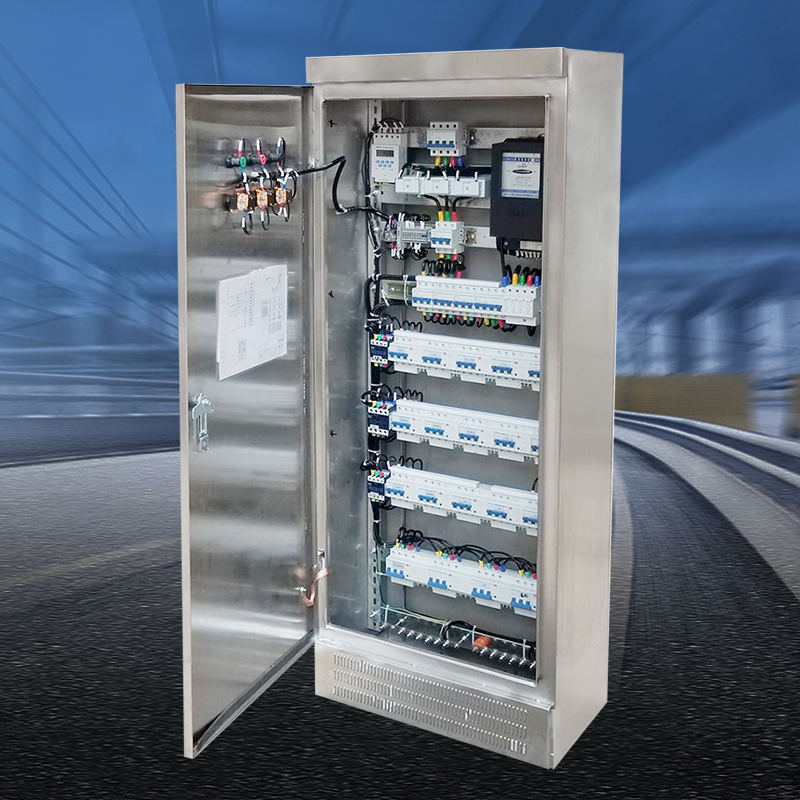 不锈钢LX-21柜配电箱配电柜路灯控制箱室内网络机柜网络交换机柜