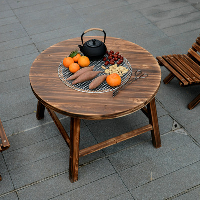 庭院冬日围炉煮茶烤火炉套装炭火炉家用室内的桌子碳炉炭炉炭火盆