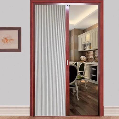 铝合金免打孔隐形蜂巢帘折叠门伸缩全遮光厨房卫生间防油污隔断门