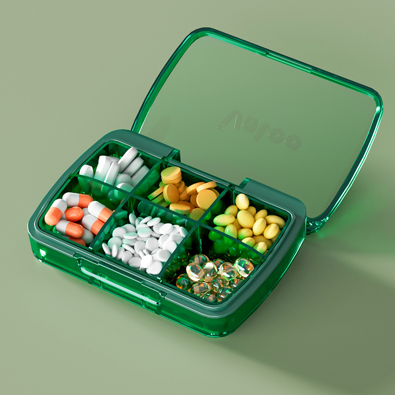 药盒便携早午晚分装大容量迷你小号分药器随身一周药盒药片分装盒