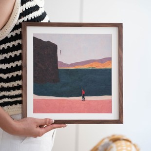 实木画框定制di照片打印加相框级感放大尺寸挂画客厅装裱挂墙