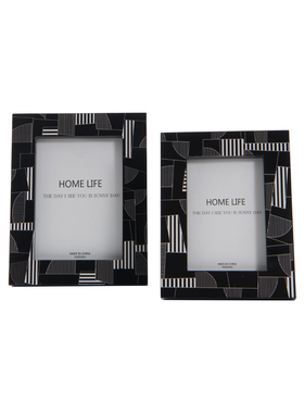 zon 现代灰色皮相框售楼处客厅书房卧室床头柜软装饰品