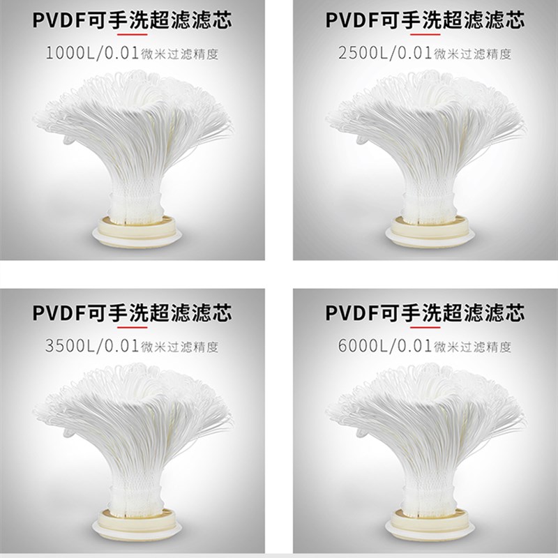 家用净水器配件 超滤膜滤芯pvdf滤芯不銹钢过滤器滤芯外压式滤芯