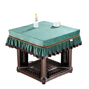 新款全自动麻将机防尘罩正方形烤火桌子罩盖布餐桌桌布电炉罩