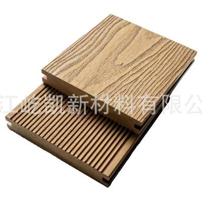 高端塑木地板WPC一代压纹地板实心户外庭院园林工程生态塑木地板