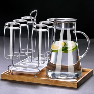 玻璃杯家用透明喝水杯子果汁杯牛奶杯绿茶杯简约客厅W家庭水杯套