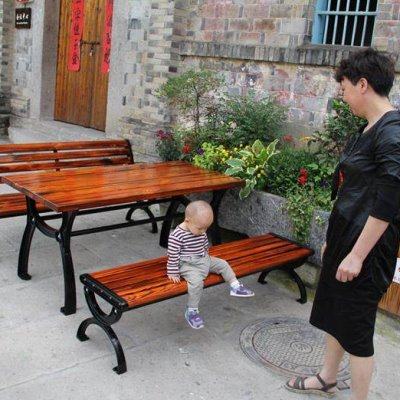 户外公园桌椅铸铝铁碳化实木塑木广场庭院别墅花园休闲排椅长桌子,住宅家具,公园椅,淘宝优惠券,粉丝福利购,淘宝优惠卷