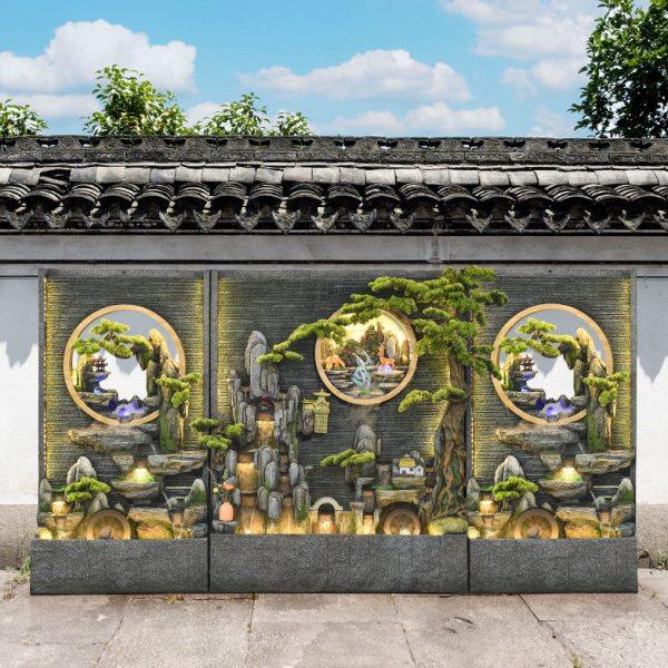 瓷温玉润户外水幕墙摆件花园庭院流水喷泉造景公司屏风隔断开业礼,家居饰品,落地摆件,淘宝优惠券,粉丝福利购,淘宝优惠卷