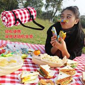红白格野餐垫防潮垫户外地垫野餐布沙滩防潮帐篷野营草坪垫加厚
